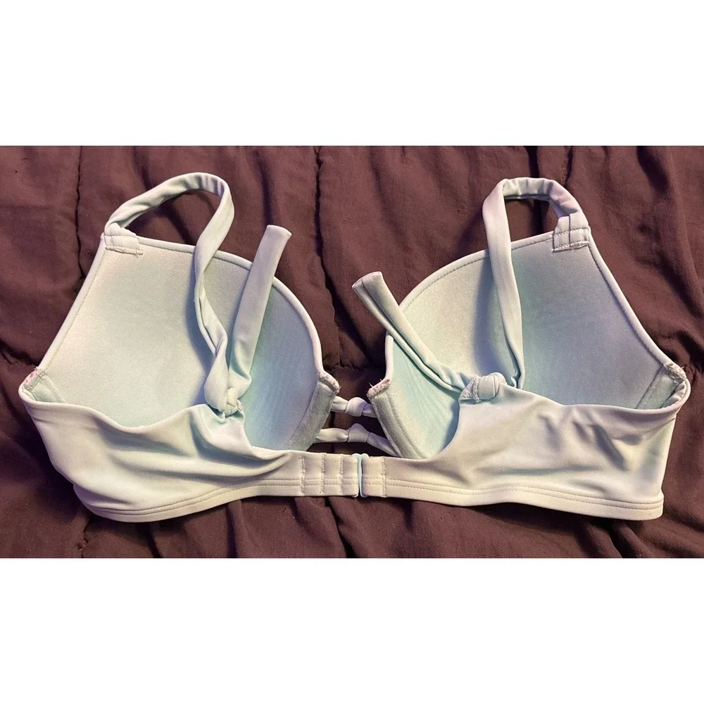 Aerie Bridget Turquoise Pushup Underwire Bikini Top 34D